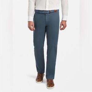 PETER MILLAR Mens SOFT TOUCH FLAT FRONT TROUSER Chino Pant Blue Sz 35